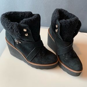 COPY - Coach Shearling Wedge Boot